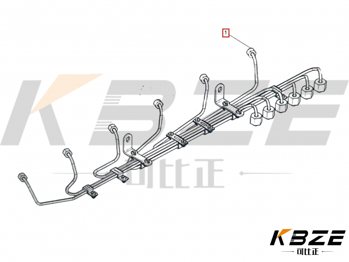 612600083020 WEICHAI WP6 WD12 DIESEL ENGINE INJECTOR PIPE 1001035883 ...