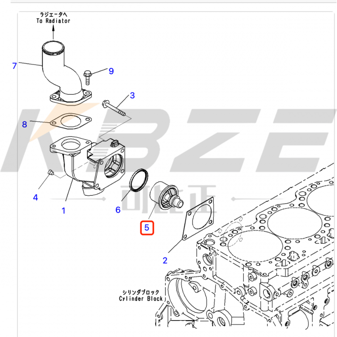 KBZE 600-421-6630 KOMATSU SAA6D125E-5 SAA6D140E0-5 SAA6D170E-3 ...