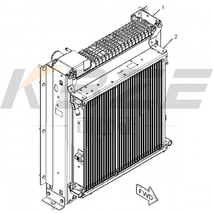 KBZE CAT C4.4 ENGINE 377-5267 3775267 RADIATOR FOR 416F 420F 422F 428F ...