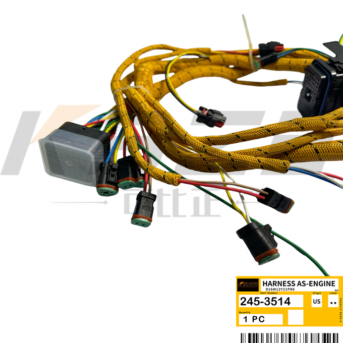 CATERPILLAR C11 C13 ENGINE 2453514 245-3514 EXCAVATOR WIRING HARNESS ...