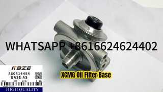 860514454 XCMG XE210 XE215 EXCAVATOR OIL FILTER BASE AS KBZE OEM QUALITY PRODUCT