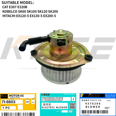 HITACHI 4370266 KOBELCO  EXCAVATOR 24V BLOWER MOTOR 7I-6603 YN20M00010S008 FITS EX200 ZAX200 SK60 EX30 E307 E320