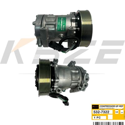KBZE 532-7322 5327322 AC COMPRESSOR FITS  E336E E340 E349E E374F E390 EXCAVATOR