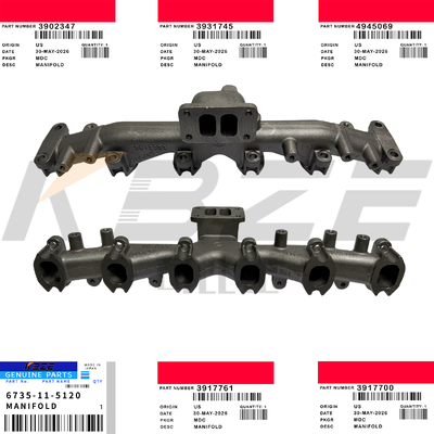 KBZE 6735-11-5120 KOMATSU PC200 EXHAUST MANIFOLD 3917761 3917700 3931745 3902347 4945069 KOMATSU S6D102 CUMMIN.S 6BT ENGINE